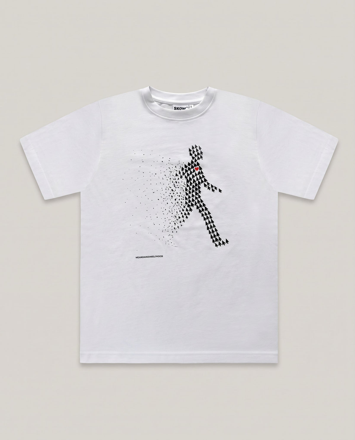 Cursored Shirt white, flat lay – SKREWED