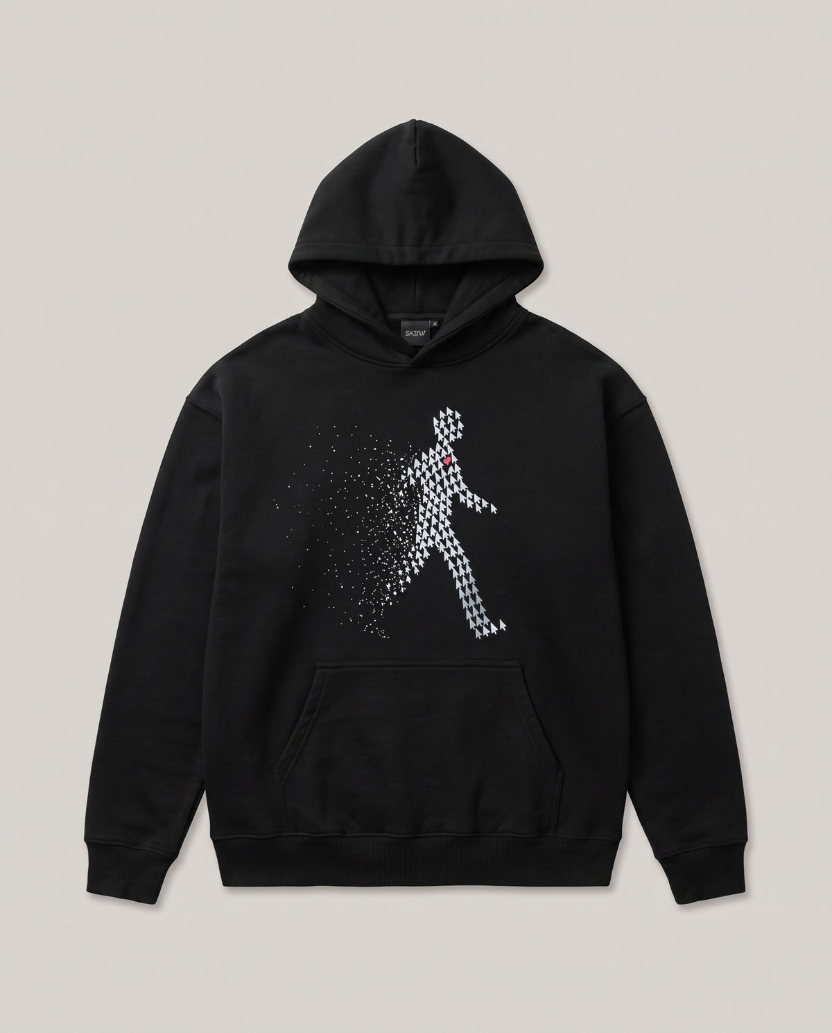 Cursored Hoodie Black, flat lay – SKREWED