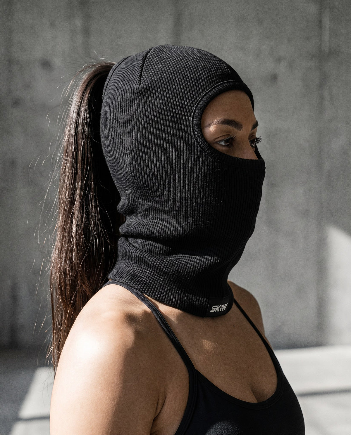 Balaclava ponytail, side view – SKREWED